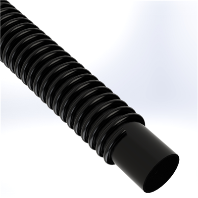 SP-VAC-6.0-100 by Texcel | SIGMA-ULTRAVAC™ Series | Polyurethane Vacuum Hose | 6" Hose ID | 30 PSI | 27 in/Hg Vacuum Rated | Black | 100ft Length