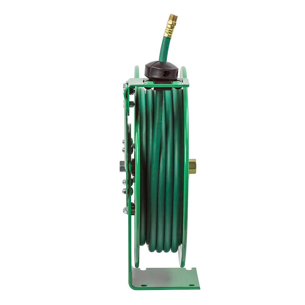 P-NPL-350 by Coxreels | Nitro-Pro Series | 300 PSI Spring Driven Hose Reel for Nitrogen | 3/8" Hose ID, 3/8" FNPT Inlet | Steel | 50ft Capacity, Hose Not Included