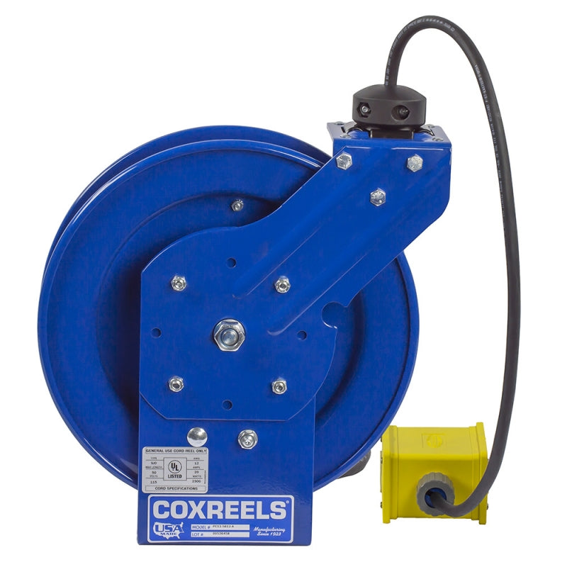 PC17-3510-X by Coxreels | PC Series | Spring Driven Power Cord Reel | 10/3 SO Cord, 30A, 115V | Steel | 50ft Cord Included