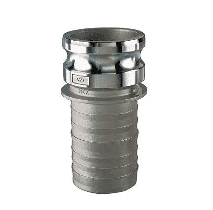 SS-E500 by Kuriyama | Quick-Acting Coupling | Part E | 5" Male Adapter x 5" Hose Shank | 316 Stainless Steel