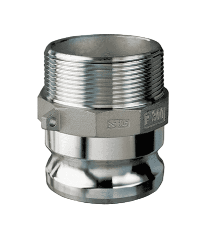 SS-F300 by Kuriyama | Quick-Acting Coupling | Part F | 3" Male Adapter x 3" Male NPT | 316 Stainless Steel