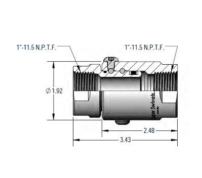 SS16DBFP100XFP100-NI-90V by Super Swivel | 16001-NI-90V | Super Duty Swivel | | 1-11-1/2 Female Pipe NPTF x 1-11-1/2 Female Pipe NPTF | Straight | Electroless Nickel | Viton Seal