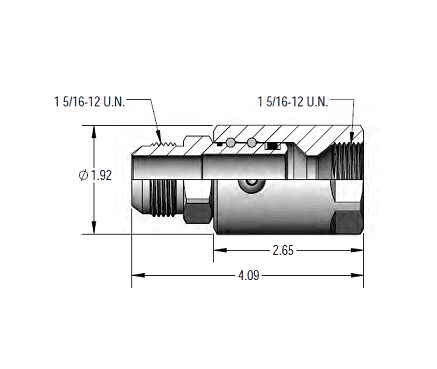 SS16DBMJ16XFJ16-Z-90V by Super Swivel | 16020-Z-90V | Super Duty Swivel | 1-5/16-12 Male 37° JIC x 1-5/16-12 Female 37° JIC | Straight | Zinc | Viton Seal