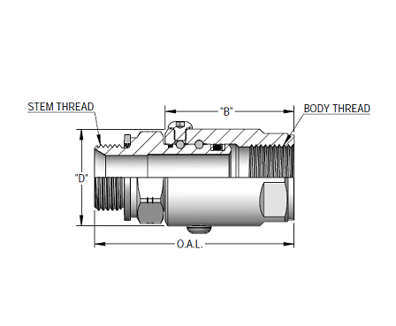 SS12DBMBSPP12XFBSPP12-Z-V by Super Swivel | #50500 | G 3/4-14 Male BSPP x G 3/4-14 Female BSPP | 0.630" Through Hole | Straight | Zinc | Viton Seal