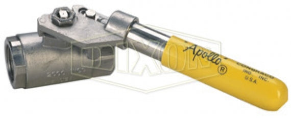 SSBV100SR by Dixon Valve | "Deadman" Spring Return Handle Ball Valve | Standard Port | 1" Female NPT x 1" Female NPT | 316 Stainless Steel