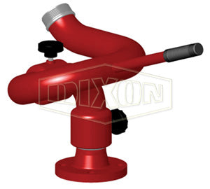 FP475S Dixon Carbon Steel FirePro™ Monitor - 4" Flange Inlet x 2-1/2" Male NST(NH) Outlet - 2-1/2" Waterway