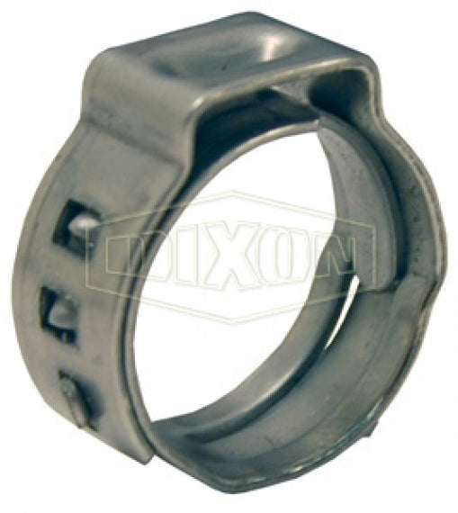 1005 by Dixon Valve | Pinch-On Clamp | Stepless® Ear Clamp | 5/8" Nominal Size | Clamp Range: 0.520" Closed to 0.618" Open | 304 Stainless Steel | Box of 100