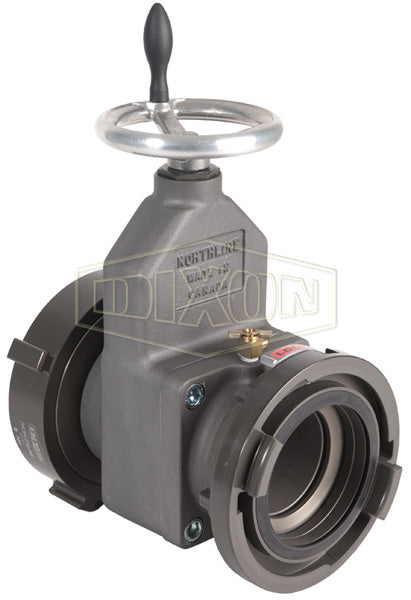 FSGV540F Dixon Aluminum Alloy Large Diameter (LDH) Gate Valve - 5" Storz Inlet x 4" Female NST(NH) Swivel Outlet