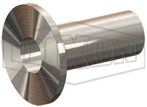 T14VB-150PL Dixon Valve 1-1/2" Tube OD 316L Stainless Steel BioPharm Stub Adapter (PL Finish SF1)