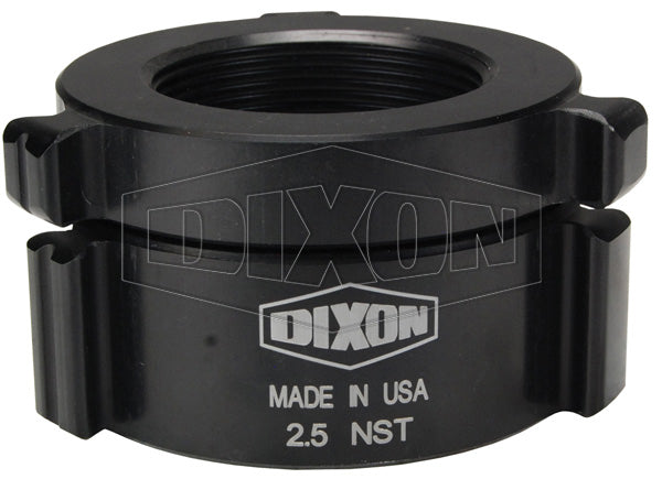 N53-25F20T Dixon Aluminum Swivel Female x Rigid Female Adapter - Style N53 - Rocker Lug - 2-1/2" Female NST(NH) x 2" Female NPT - Old Part #: ASF25F20T