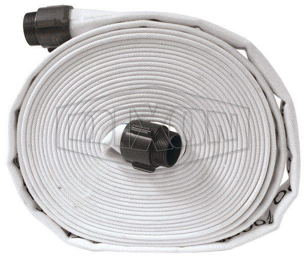 DM20-50RAT Dixon Synthetic Double Jacket Mill Hose - Coupled - Male x Male NPT Expansion Ring Couplings - 2" Hose Size - 2-5/16" Bowl Size - 50ft Length