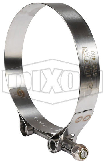 STBC675 by Dixon Valve | Style STBC | T-Bolt Clamp | 3/4" Band Width | Hose OD Range: from 6.50" to 6.81" | 300 Stainless Steel Band & Bolt