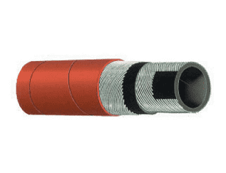 T650AH400X100 Alfagomma by Kuriyama | Oil Discharge Hose | Red | 4" ID | 4.49" OD | 150 PSI | 100ft Length