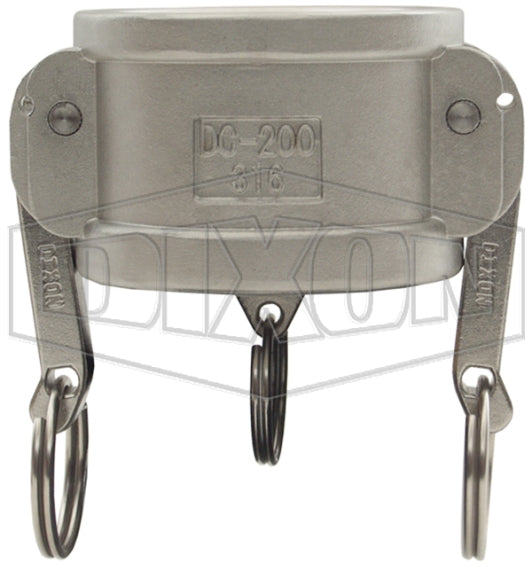 G200-DC-SS by Dixon Valve | Global Cam & Groove Dust Cap | Type DC | 2" Body Size | 316 Investment Cast Stainless Steel