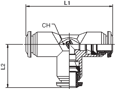 89230-04 by AIGNEP | 89 Series | Union Metal Release Collet | 1/4" Tube | Tee | Pack of 10