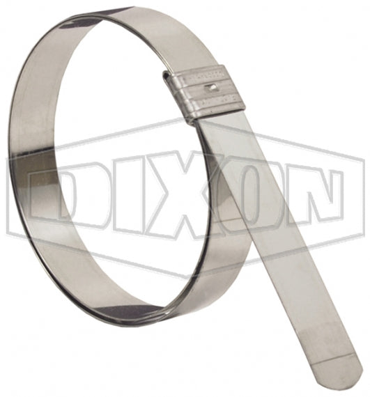 K24 by Dixon Valve | K-Series | Universal Pre-Formed Center Punch Band Clamp | 5/8" Band Width | 6" Clamp ID | Galvanized Steel Band & Buckle | Box of 25