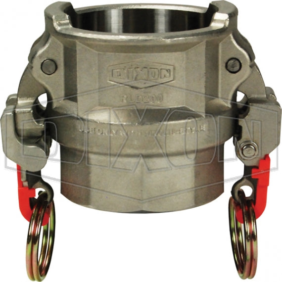 RLD300EZ by Dixon Valve | Vent-Lock® Safety Cam & Groove Coupler | Type D | 3" Coupler x 3" Female NPT | 316 Stainless Steel