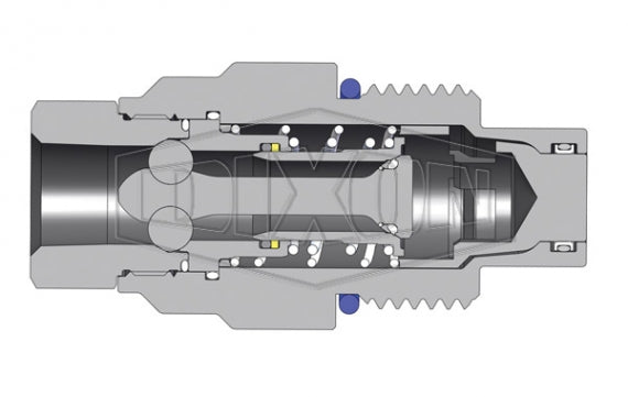 VEP2OF3 by Dixon Valve | Hydraulic Quick Disconnect Coupling | VEP-Series | 3/8" Female ORB x 1/4" Body Size | Plug | Steel
