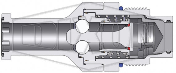 VEP10FH10 by Dixon Valve | Hydraulic Quick Disconnect Coupling | VEP-Series | 1-1/4" Code 62 Flange Head x 1-1/4" Body Size | Plug | Steel