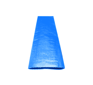 VFL600X300 by Kuriyama | Layflat Vinylflow EZ Lite General Purpose Water Discharge Hose | Blue | Size: 6" | 6.102" ID | 40 PSI | PVC | 300ft Length