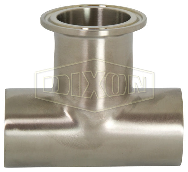 B7WWM-G300 Dixon Valve 304 Stainless Steel Sanitary Polished Weld Run x Clamp Branch Tee - 3" Tube OD