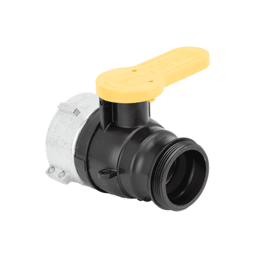 WSF223MRV by Banjo | IBC Tank Accessories | 2" Spinweld Valve with QDC Outlet | Gasket: FKM (Viton) | Collar Fits: MAUSER® | Collar ID: 2-1/4" | 20 PSI | Polypropylene