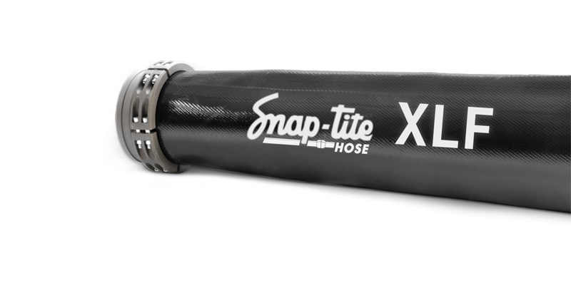 XLF25X50K25NBR by Snap-Tite | XLF Series | Polyurethane Covered Hose Assembly with Polyester Reinforcement | 2-1/2" Hose I.D. | 2-1/2" Male NH x 2-1/2" Female NH Rocker Lug Couplings | 300 PSI | Black | 50ft Length