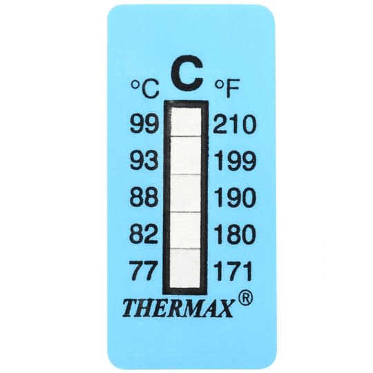 026518 Tempil Thermax 5 Level Strip: 99 deg. F to 120 deg. F / 37 deg. C to 49 deg. C (Pack of 10) - Beltsmart