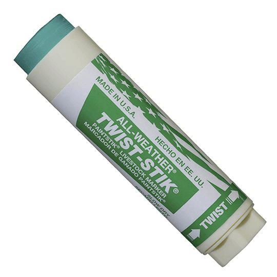 061066 All-Weather Twist-Stik Livestock Marker - Green - (Case of 72) - Beltsmart