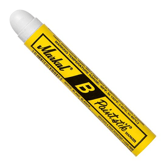 080220 Markal B Paintstik - Standard Size 11/16" x 4-3/4" - White - Beltsmart