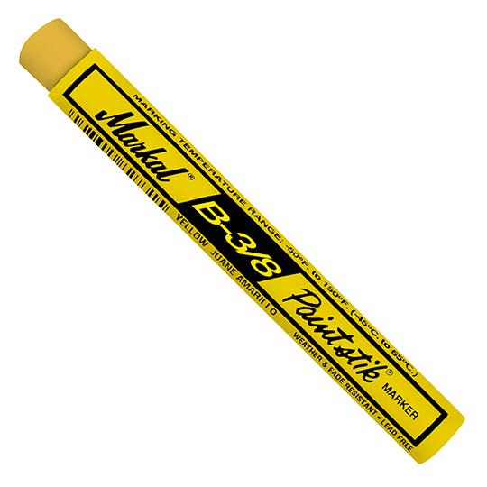 080421 Markal B Paintstik - Fine Size 3/8" x 4-3/4" - Yellow - (Case of 144) - Beltsmart