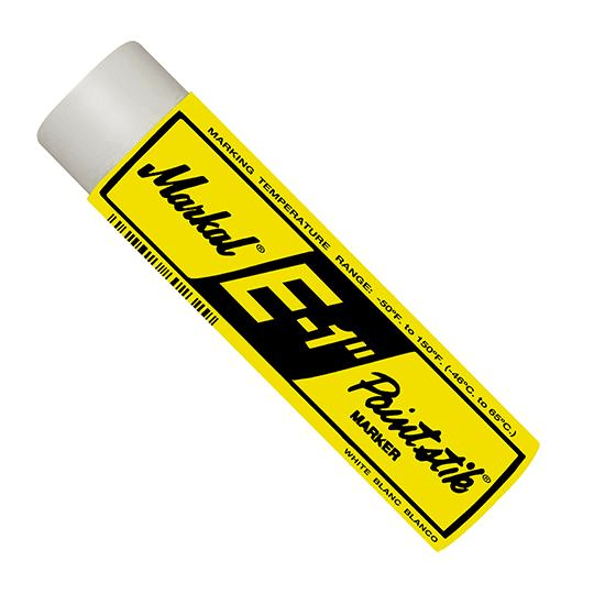 088640 Markal E Paintstik - King Size 1" x 4-3/4" - 1/16" (1.5 mm) Mark Size - White - (Case of 144) - Beltsmart