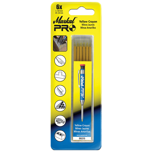 096275 Markal Pro General Purpose Refills - Yellow - (Case of 12) - Beltsmart