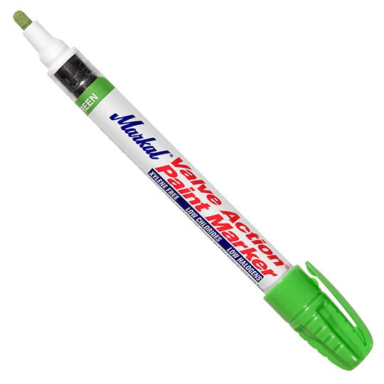 096828 Markal Valve Action Paint Marker - 1/8" (3 mm) Mark Size - Light Green (Case of 48) - Beltsmart