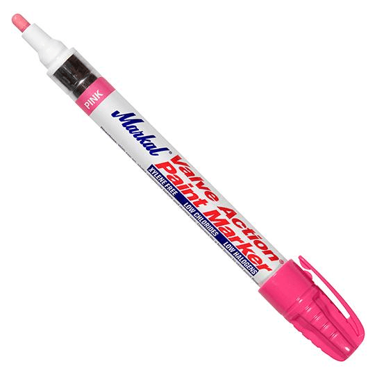 096830 Markal Valve Action Paint Marker - 1/8" (3 mm) Mark Size - Pink (Case of 48) - Beltsmart