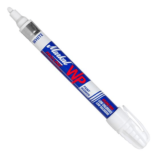 096930 Markal PRO-LINE WP - 1/8" (3 mm) Mark Size - White (Case of 48) - Beltsmart