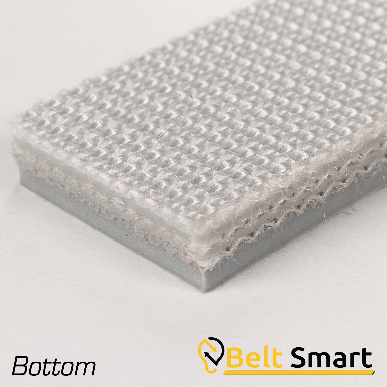 BS116B - #116B Beltservice E22/3 0/ASV20 Gray 3 Ply CR140 PVC 3/32" Sticky Top x Bare Conveyor Belt