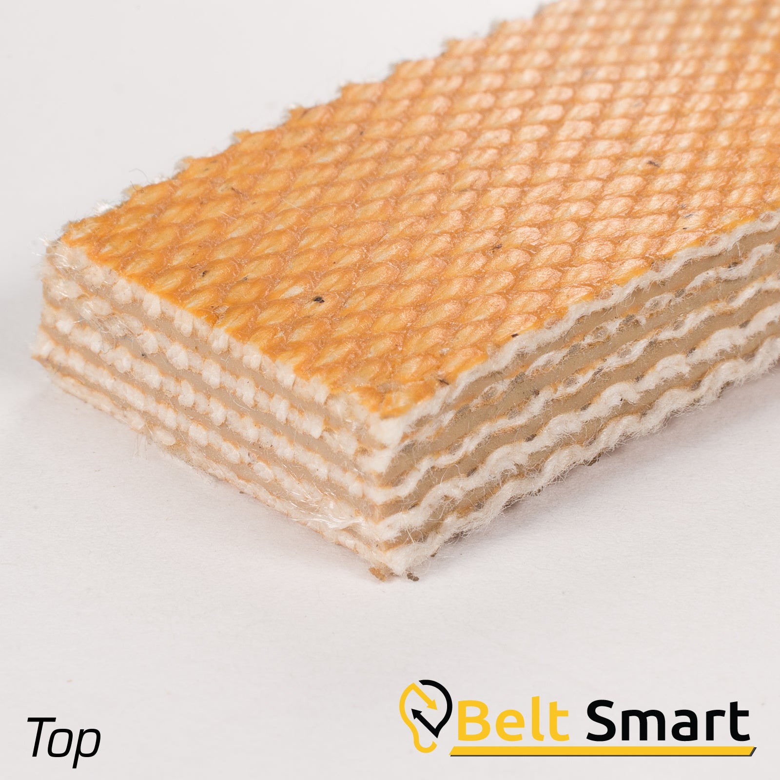 BS043 - #43 Beltservice 5 Ply 35 oz. Tan FS x FS Silver Hard Duck Conveyor Belt