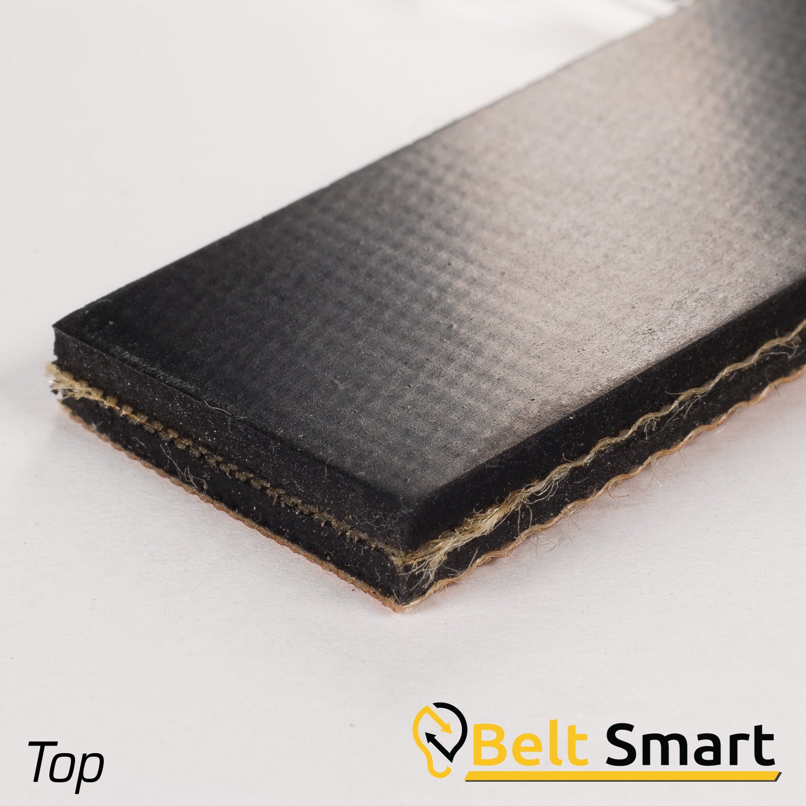 BS052 - #52 Beltservice 2 Ply 150 Black 1/32" x Bare Conveyor Belt