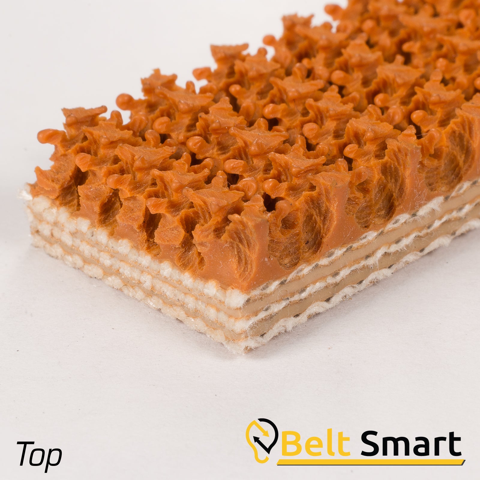 BS058 - #58 Beltservice 3 Ply CP 30 Tan Rubber Roughtop x FS Conveyor Belt