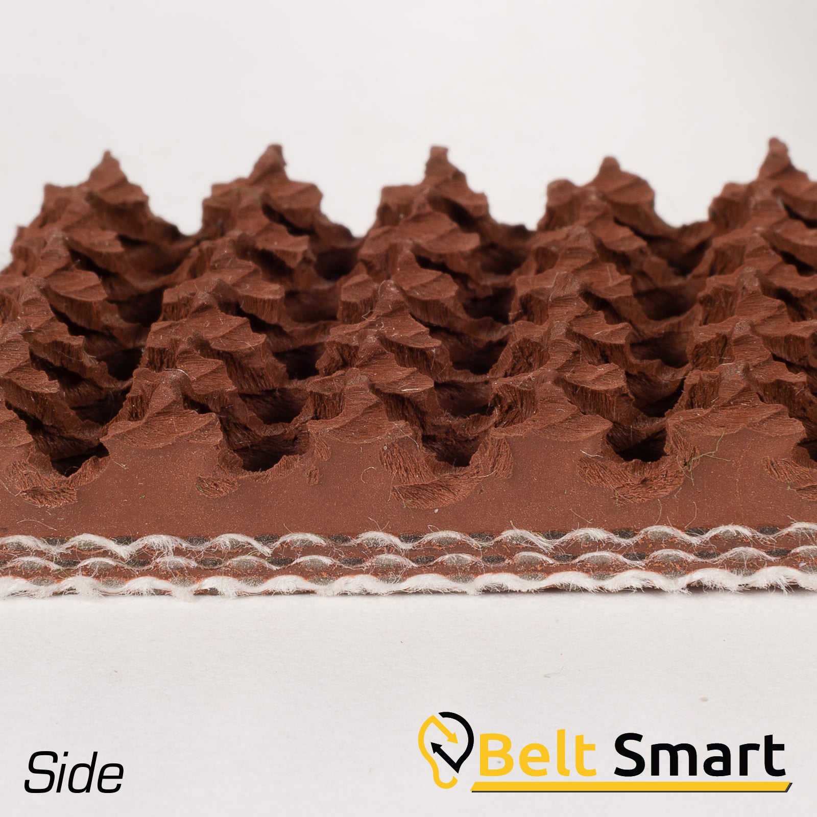 BS060 - #60 Beltservice 3 Ply Poly 135 Brown Nitrile Roughtop x FS Conveyor Belt