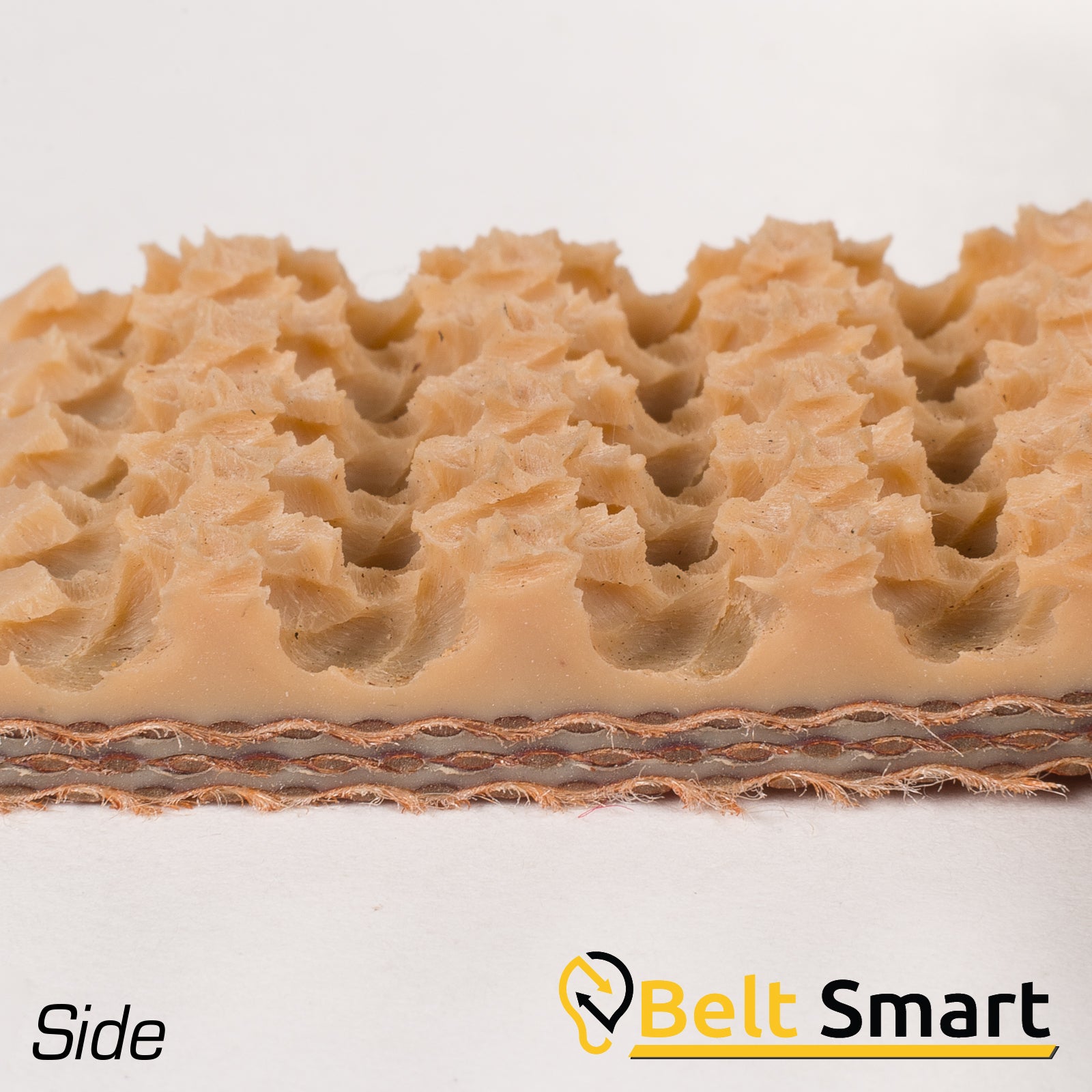 BS060B - #60b Beltservice 3 Ply 225 Tan Rubber Roughtop x Bare Conveyor Belt
