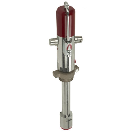 8568-A4 Alemite Oil Pump - Pneumatic - Standard Duty - Drum Size: Stub - Material Inlet: 1-1/2" NPTF(f) - Material Outlet: 3/8" NPTF(f)
