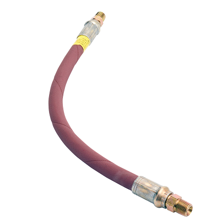 B317850-1 Alemite 12" Elastomeric Extension Hose for Grease Guns - 1/8" NPTF(m) - 4800 PSI