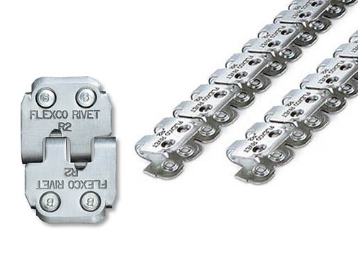 R2-48/1200 Flexco R2 Medium Duty Rivet Hinged Belt Fasteners - STEEL (2 Continuous Strips) - 41619 - 48" Belt Width