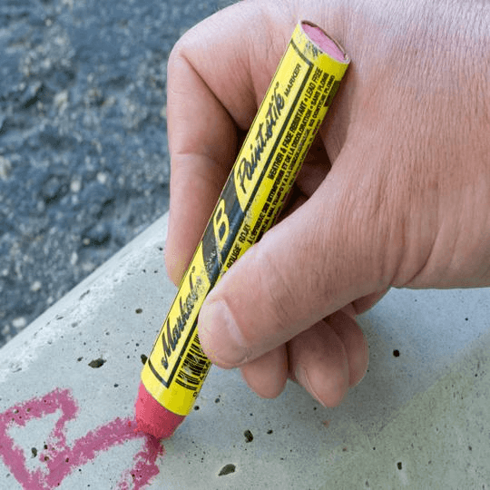 080251 Markal B Paintstik - Hex Size 1/2" x 4-3/4" - Yellow - (Case of 144) - Beltsmart