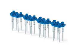 CSRLG-S-W by Flexco | #40971 | R5, R5-1/2, R6, BR10 Rivets | Rapid Loader Rivet Strips | with Washers | Black | Stainless Steel | 60 Strips/1200 Rivets per Bucket