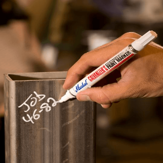 028785 Markal Galvanizer's Removable Marker - 1/8" (3 mm) Mark Size - White (Case of 48) - Beltsmart