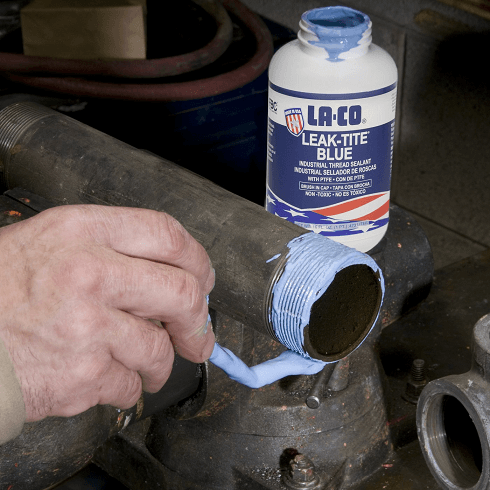 046009 La-Co LEAK-TITE Blue - 1/4 pt. Brush in Cap - (Case of 24) - Beltsmart