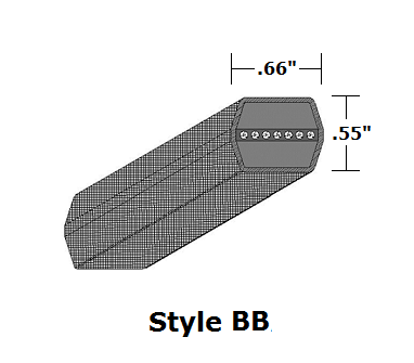 BB103 by Bestorq | Double Sided (Hex) Wrapped V-Belt | BB Section | 107.7" O.C.